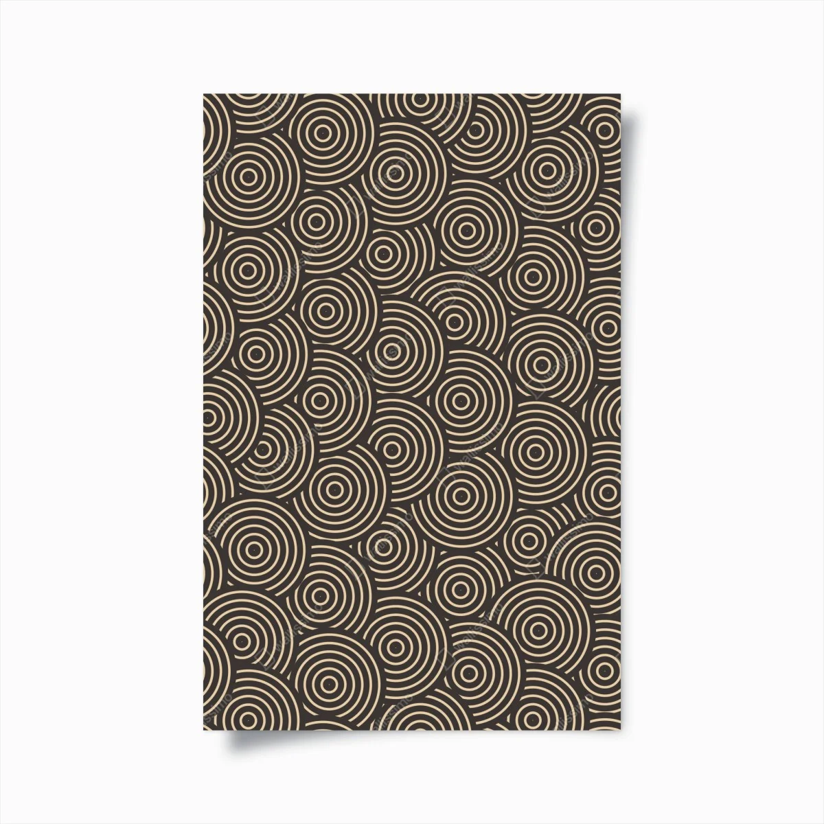 Poster motivo a cerchi concentrici beige e marrone • Wallissimo® Poster motivo a cerchi concentrici beige e marrone • Wallissimo®