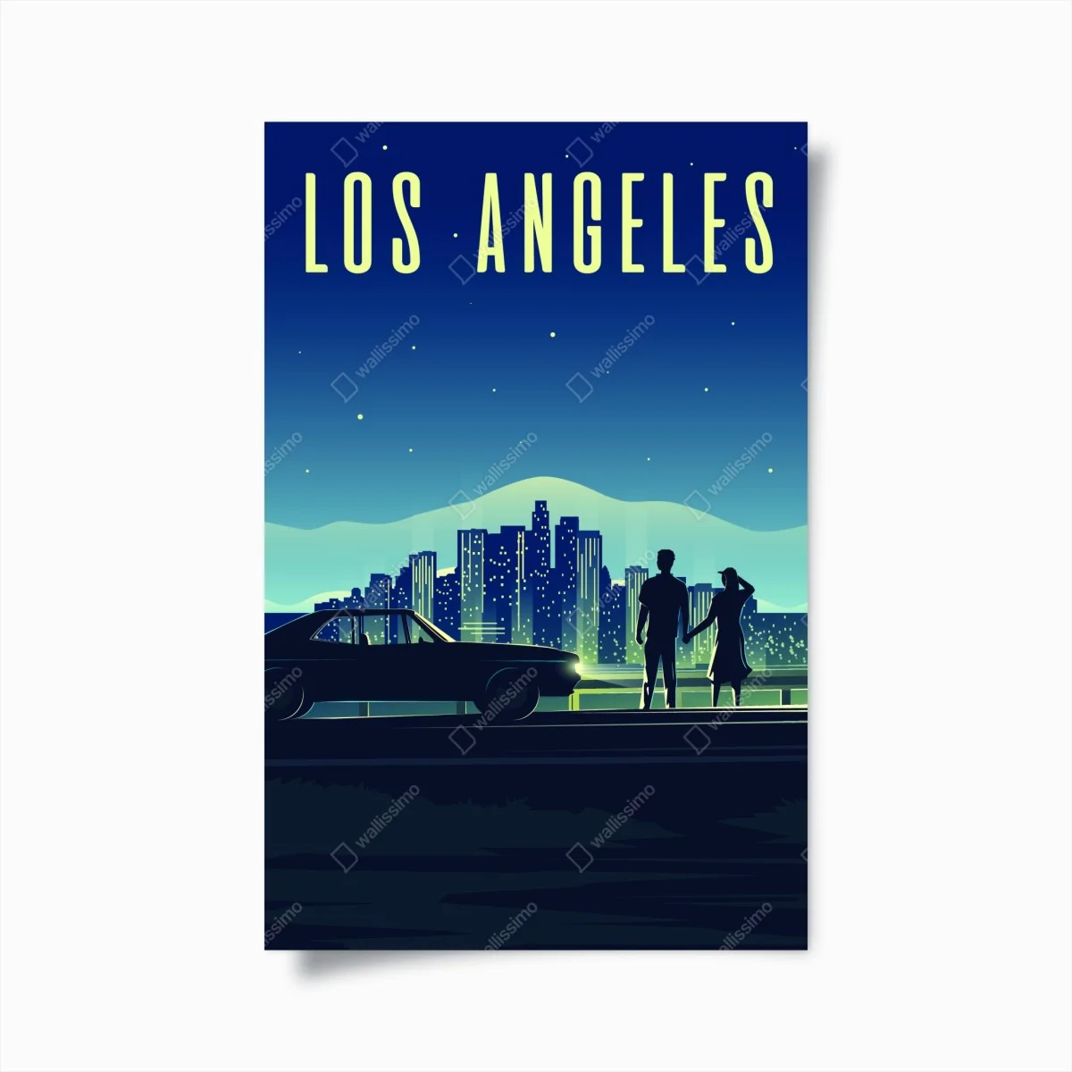 Poster notte romantica a Los Angeles • Wallissimo® Poster notte romantica a Los Angeles • Wallissimo®