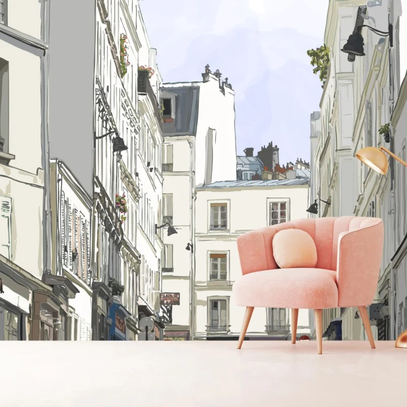 Carta da parati scorcio di Montmartre a Parigi