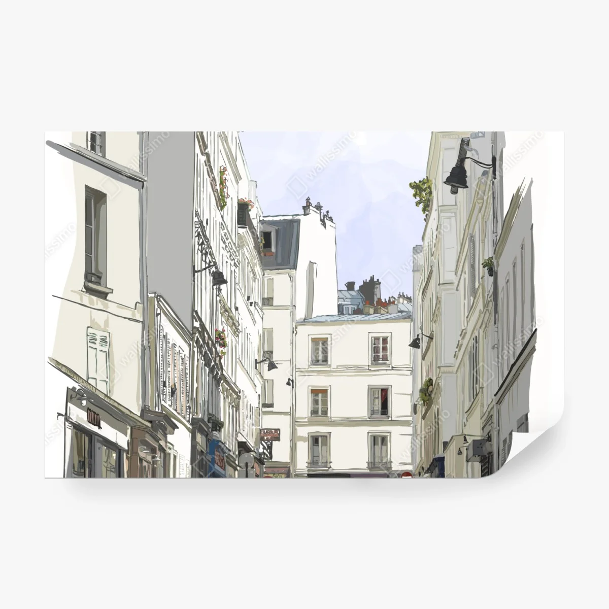 Carta da parati scorcio di Montmartre a Parigi • Wallissimo® Carta da parati scorcio di Montmartre a Parigi • Wallissimo®