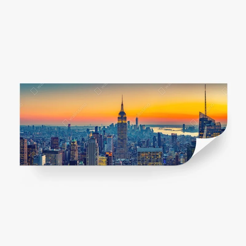 Carta da parati tramonto su New York