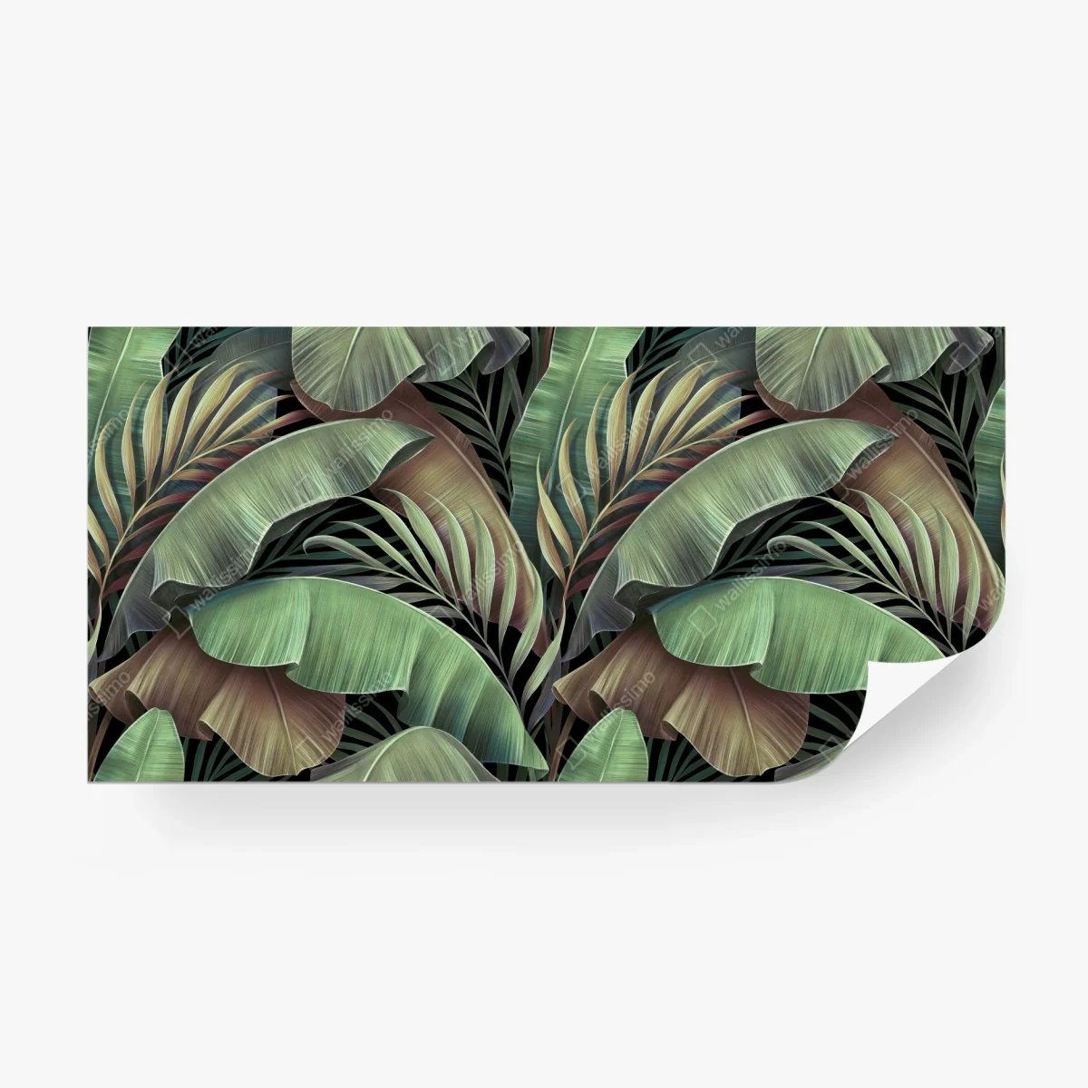 Carta da parati elegante motivo di foglie tropicali verde smeraldo • Wallissimo® Carta da parati elegante motivo di foglie tropicali verde smeraldo • Wallissimo®