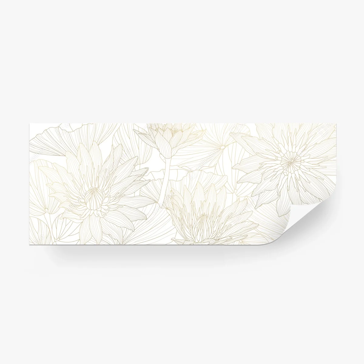 Carta da parati ninfee in contorni dorati • Wallissimo®