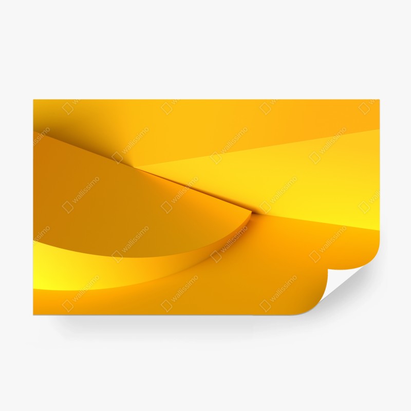 Carta da parati composizione geometrica gialla minimalista