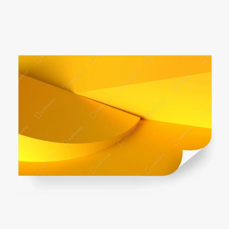 Carta da parati composizione geometrica gialla minimalista