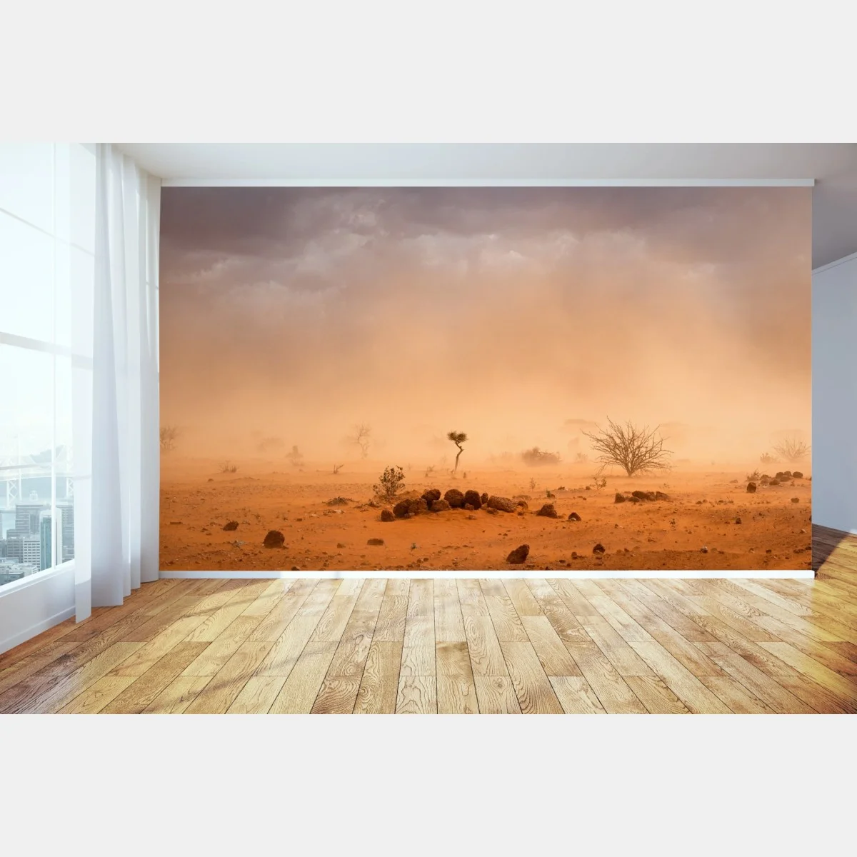 Carta da parati tempesta di sabbia a Dollo Ado • Wallissimo® Carta da parati tempesta di sabbia a Dollo Ado • Wallissimo®