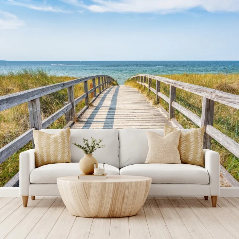Carta da parati passerella verso il mare