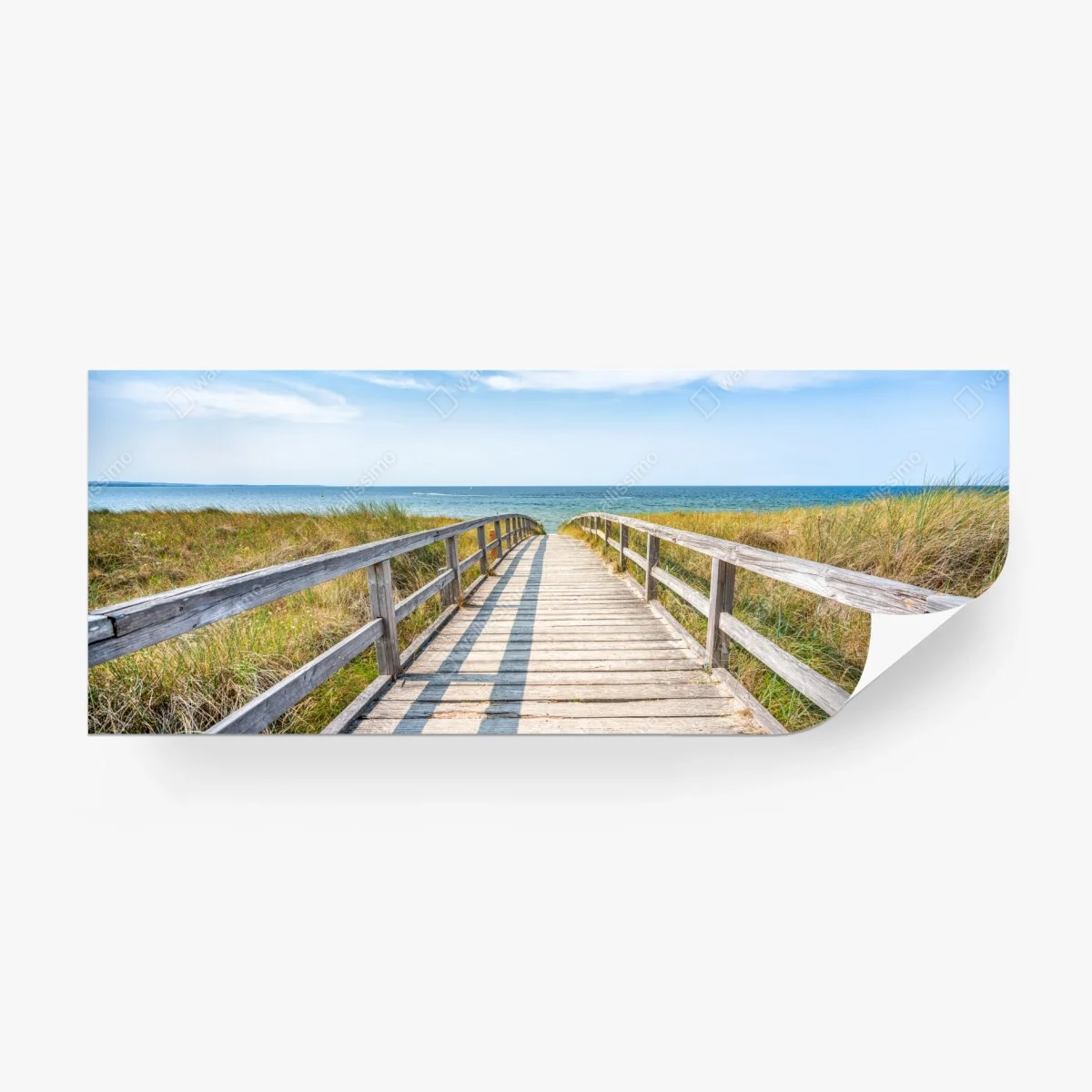 Carta da parati passerella verso il mare • Wallissimo®