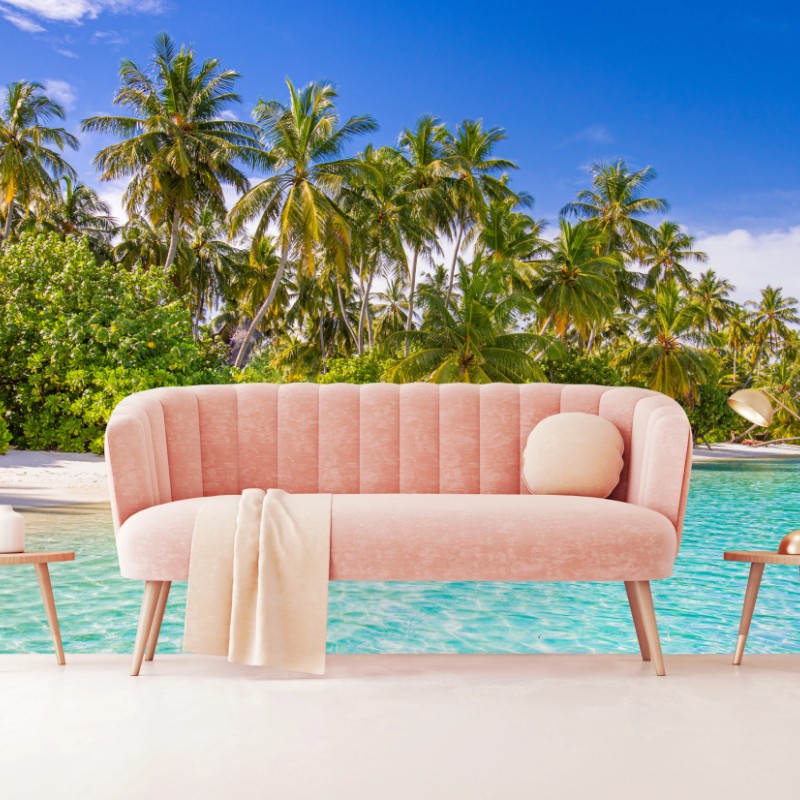 Carta da parati spiaggia tropicale e acqua cristallina