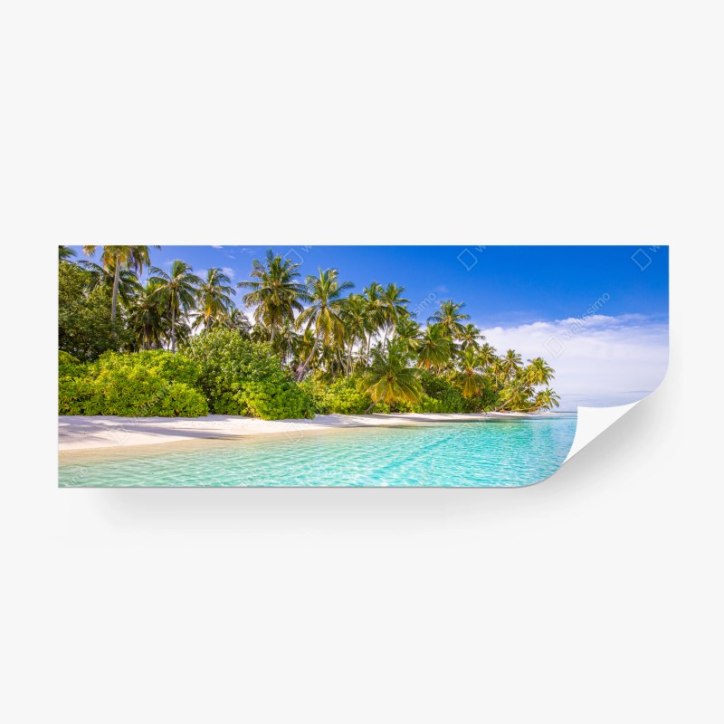 Carta da parati spiaggia tropicale e acqua cristallina