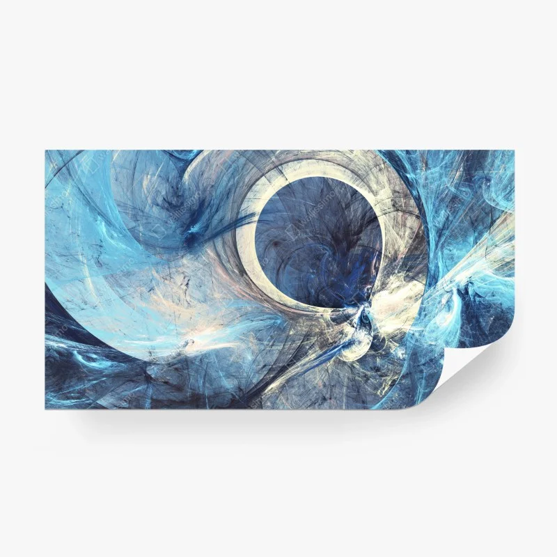 Carta da parati vortice frattale blu - composizione astratta dinamica • Wallissimo® Carta da parati vortice frattale blu - composizione astratta dinamica • Wallissimo®