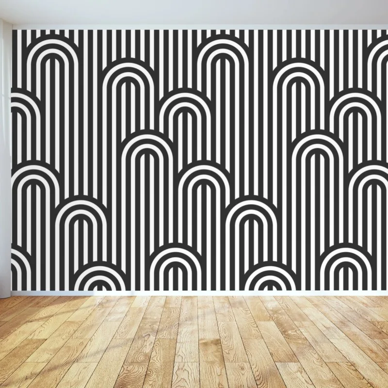 Carta da parati motivo ottico a righe intrecciate