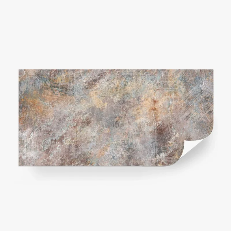 Carta da parati texture astratta patinata in tonalità terra