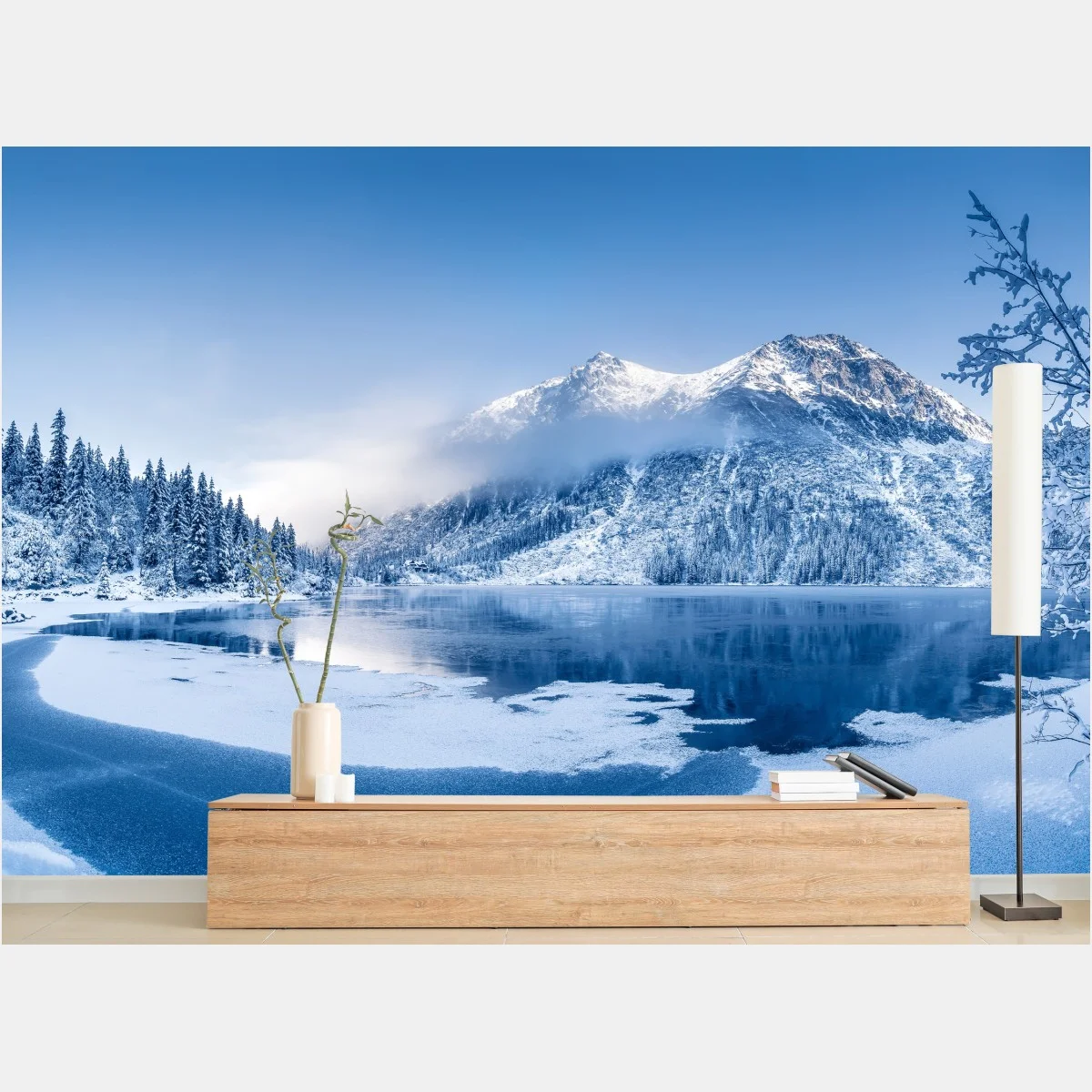 Carta da parati panorama invernale sulle Alpi • Wallissimo® Carta da parati panorama invernale sulle Alpi • Wallissimo®