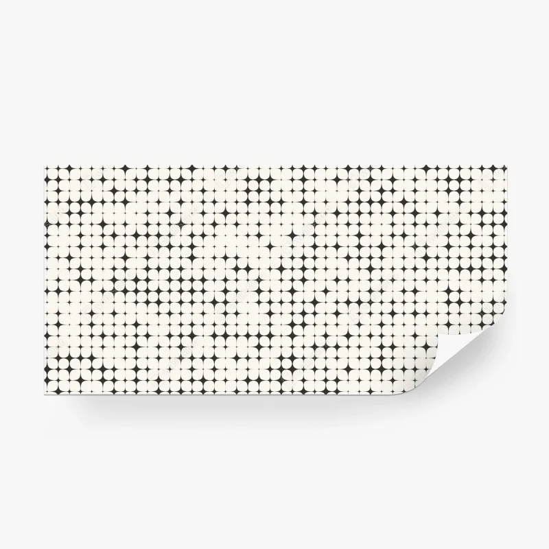 Carta da parati motivo geometrico ottico monocromatico