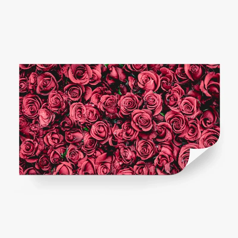 Carta da parati mosaico di rose rosse