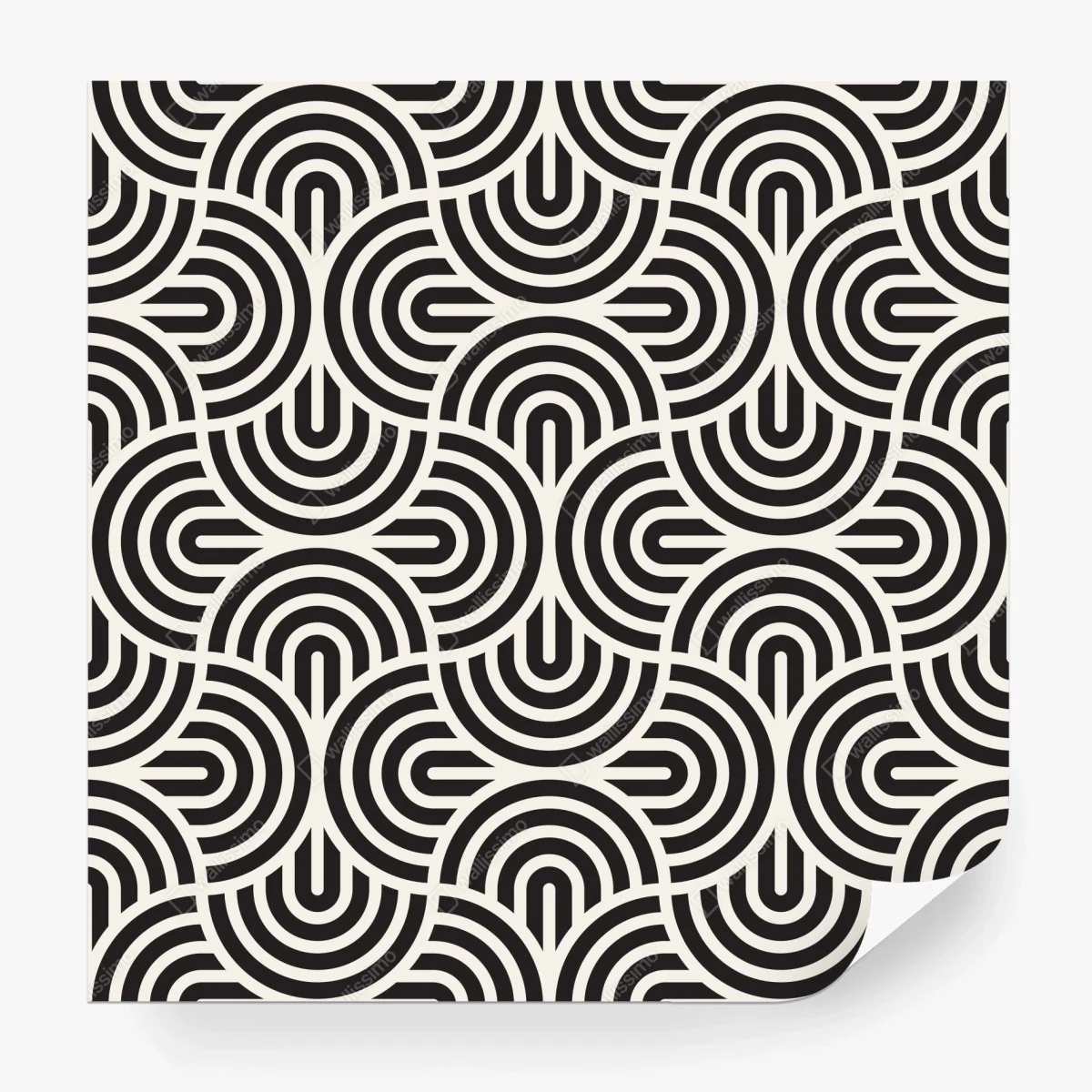 Carta da parati motivo geometrico ottico in bianco e nero • Wallissimo® Carta da parati motivo geometrico ottico in bianco e nero • Wallissimo®