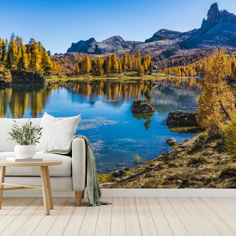 Carta da parati paesaggio alpino autunnale