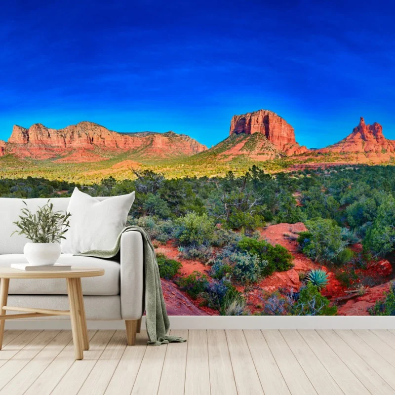 Carta da parati panorama mozzafiato delle rocce rosse di Sedona, Arizona