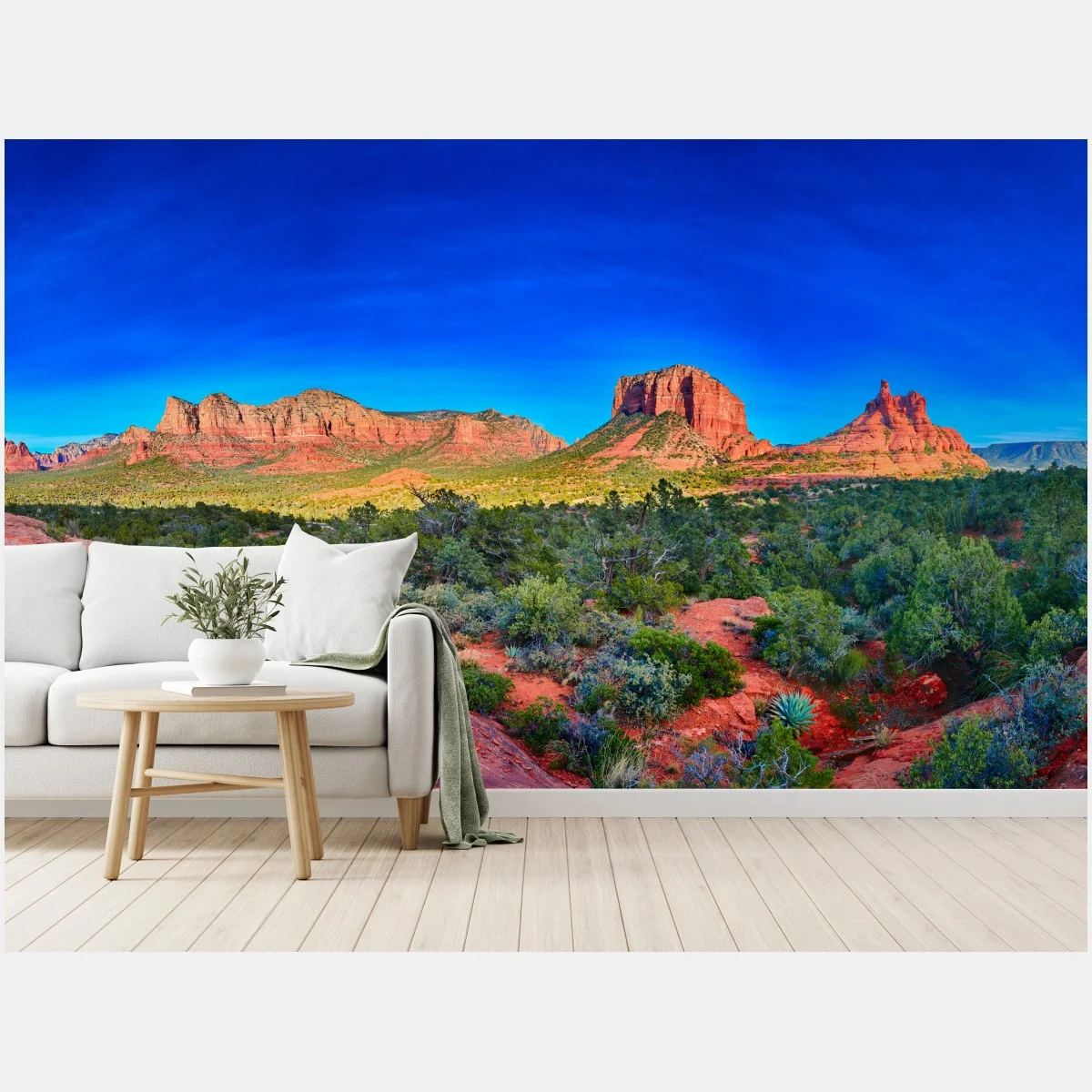 Carta da parati panorama mozzafiato delle rocce rosse di Sedona, Arizona • Wallissimo® Carta da parati panorama mozzafiato delle rocce rosse di Sedona, Arizona • Wallissimo®