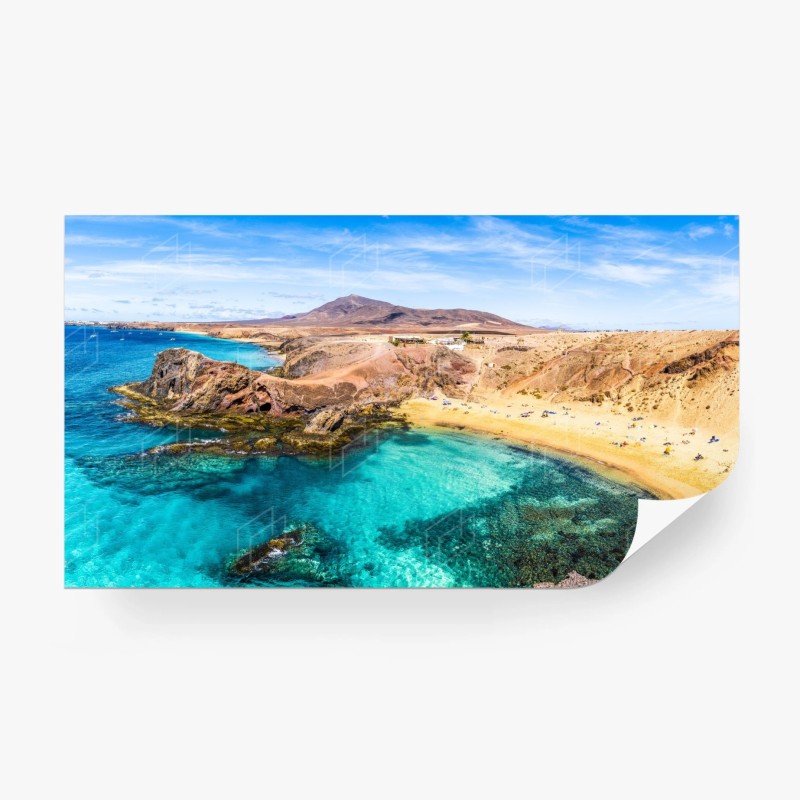 Carta da parati baia turchese di Papagayo, Lanzarote