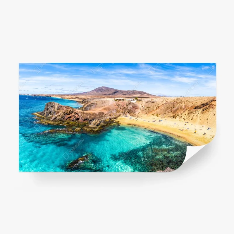 Carta da parati baia turchese di Papagayo, Lanzarote