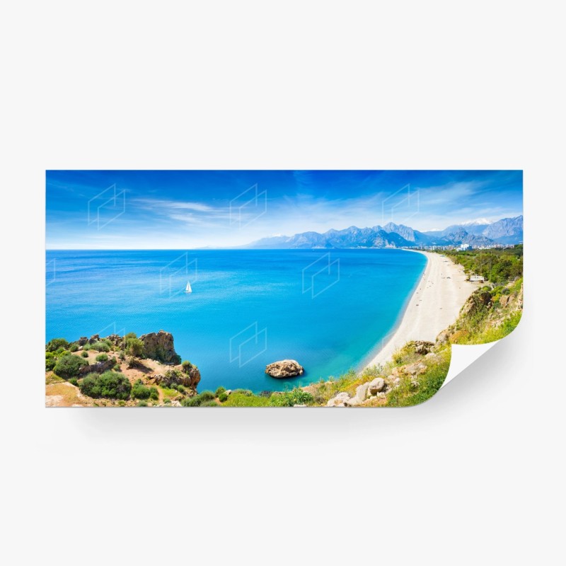Carta da parati vista panoramica costiera di Konyaalti, Antalya