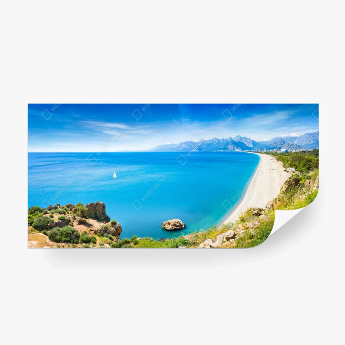 Carta da parati vista panoramica costiera di Konyaalti, Antalya • Wallissimo® Carta da parati vista panoramica costiera di Konyaalti, Antalya • Wallissimo®