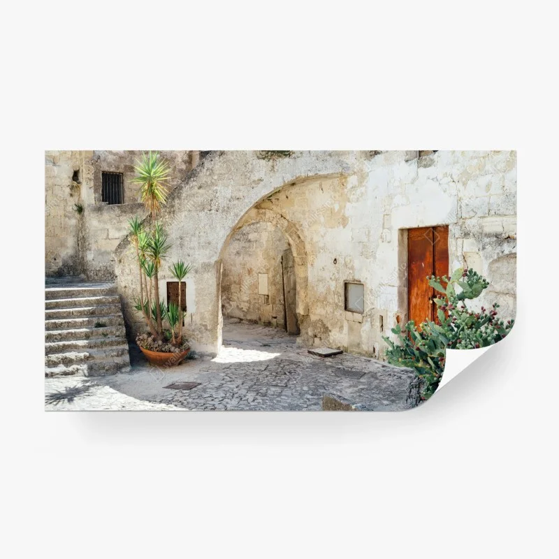 Carta da parati angolo mediterraneo in pietra