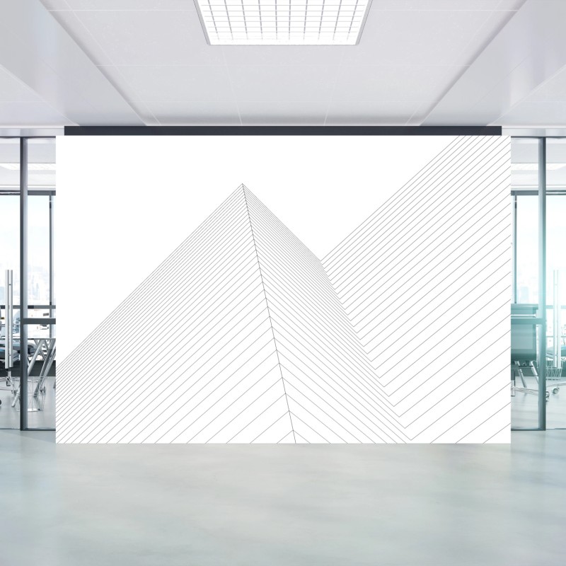 Carta da parati geometria prospettica: linee architettoniche