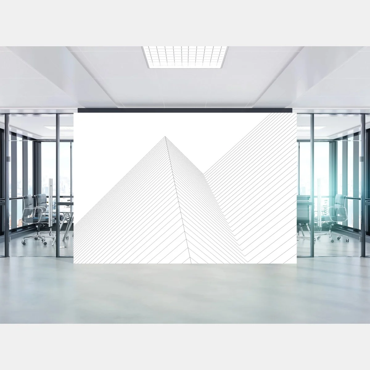 Carta da parati geometria prospettica: linee architettoniche • Wallissimo® Carta da parati geometria prospettica: linee architettoniche • Wallissimo®