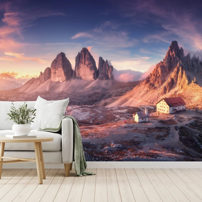 Carta da parati alba sulle Tre Cime di Lavaredo