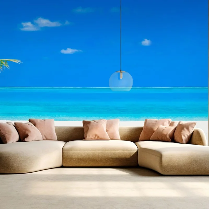Carta da parati panorama di spiaggia tropicale alle Maldive