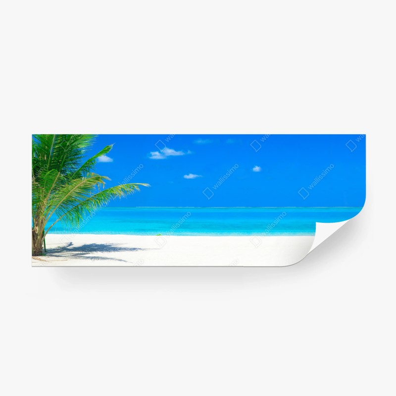 Carta da parati panorama di spiaggia tropicale alle Maldive
