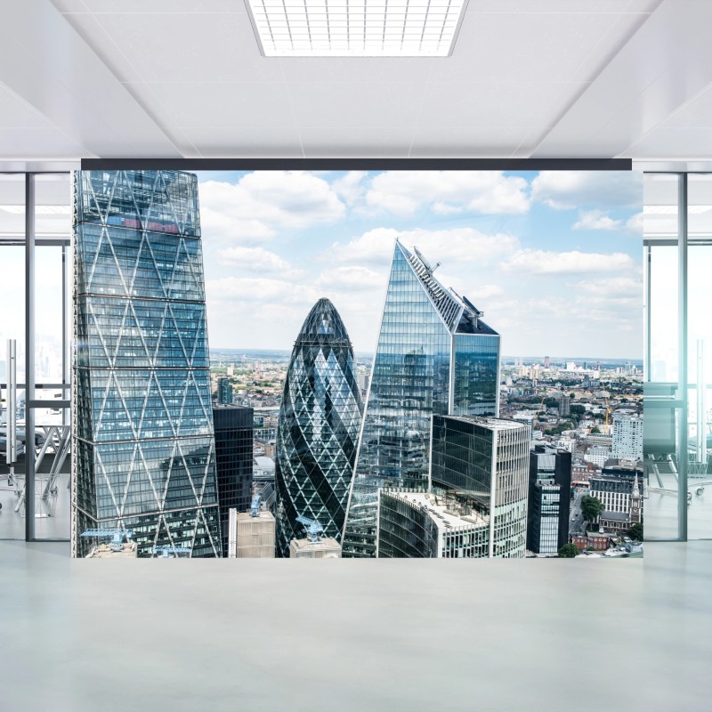Carta da parati skyline moderno di Londra in dettaglio