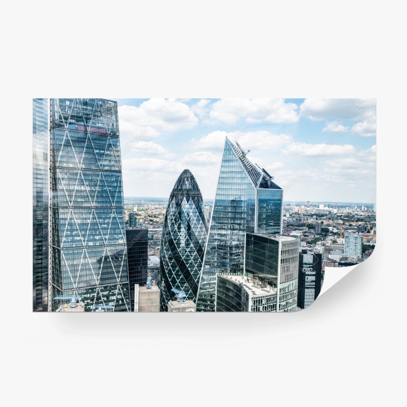 Carta da parati skyline moderno di Londra in dettaglio