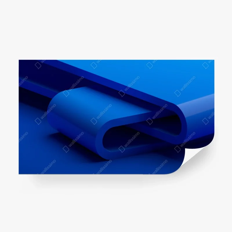 Carta da parati curve geometriche blu