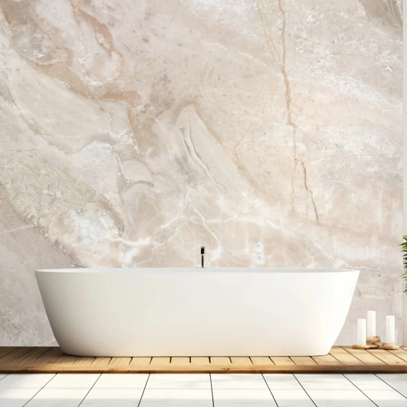 Carta da parati marmo beige venato per decorazione murale