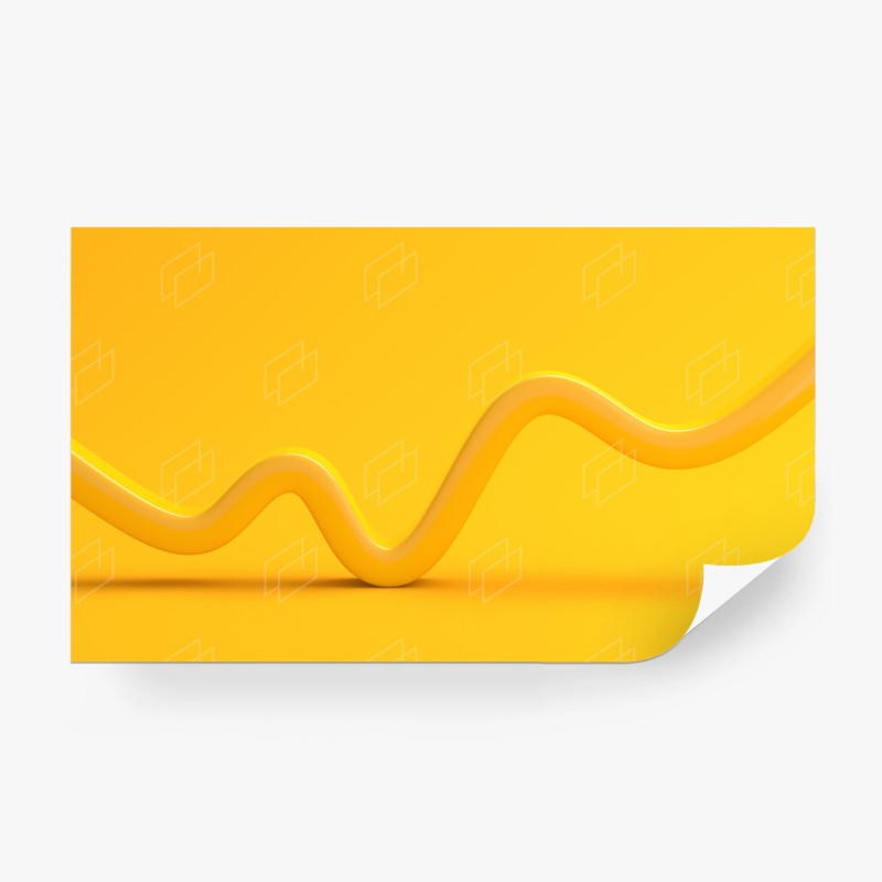 Carta da parati movimento ondulato in giallo