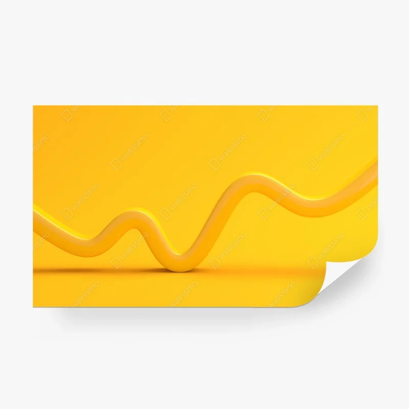 Carta da parati movimento ondulato in giallo