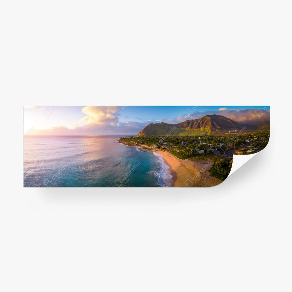 Carta da parati tramonto tropicale sulla costa • Wallissimo®