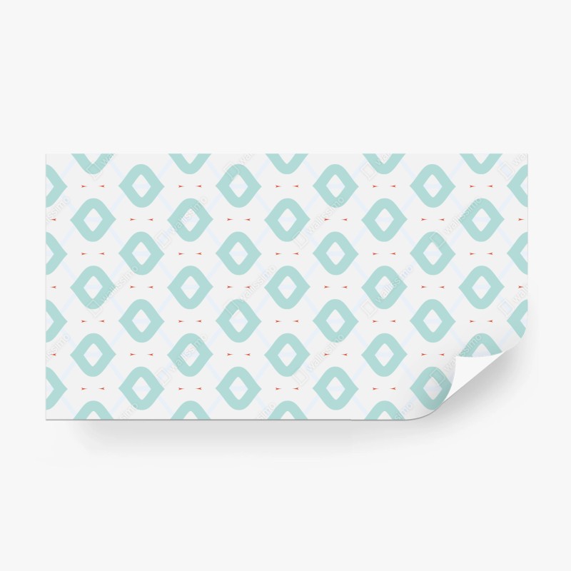 Carta da parati motivo geometrico turchese stile scandinavo
