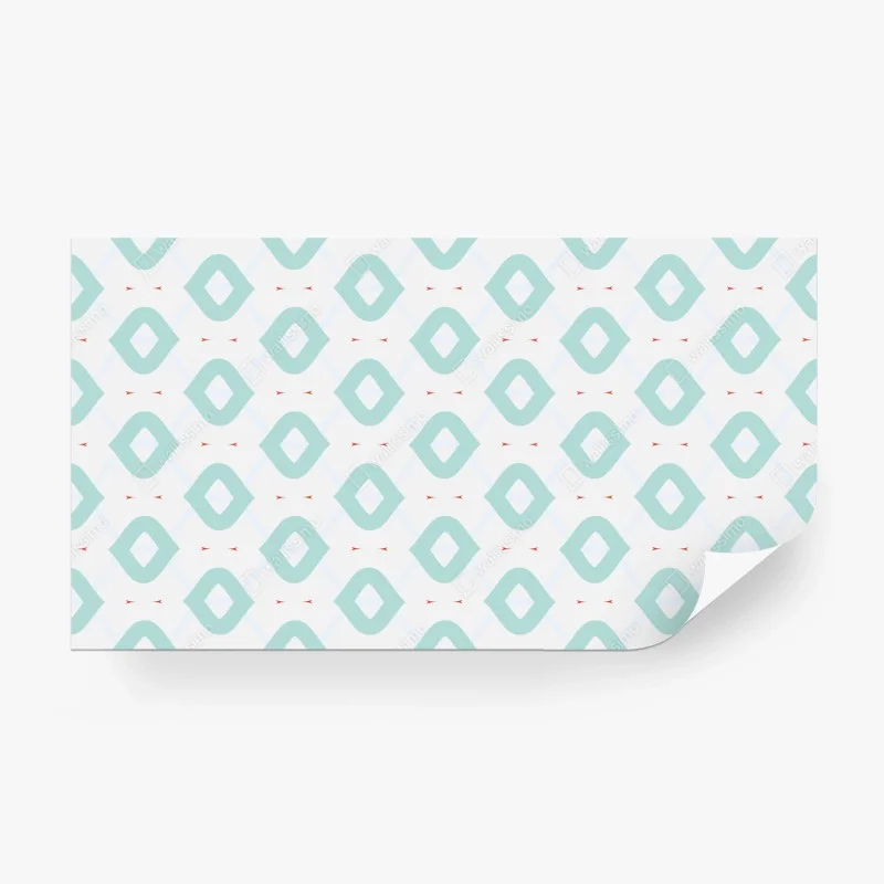 Carta da parati motivo geometrico turchese stile scandinavo