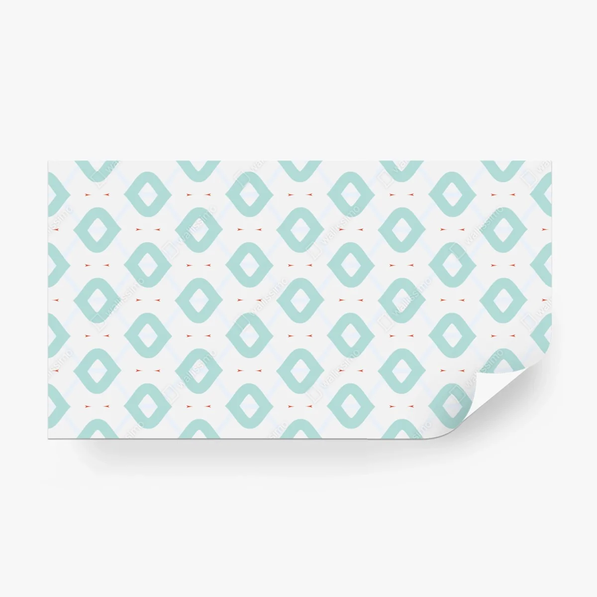 Carta da parati motivo geometrico turchese stile scandinavo • Wallissimo®