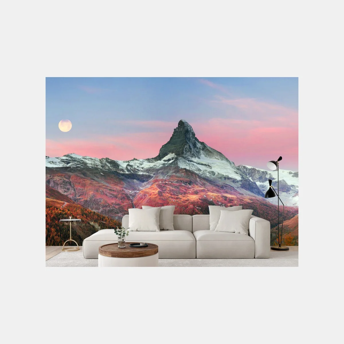 Carta da parati tramonto autunnale sul Cervino • Wallissimo® Carta da parati tramonto autunnale sul Cervino • Wallissimo®