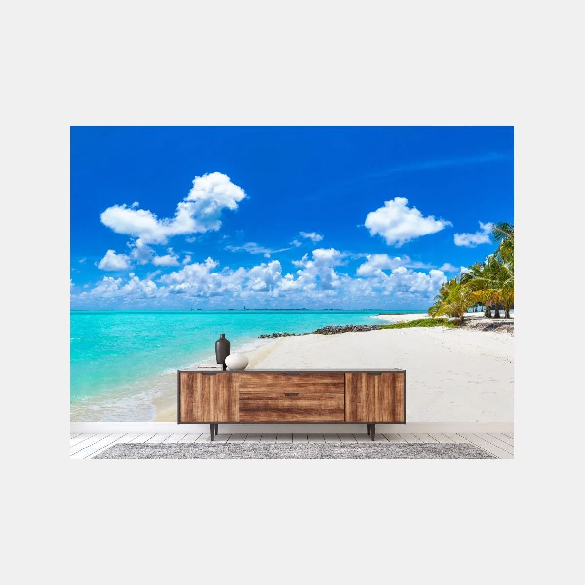 Carta da parati spiaggia tropicale alle Maldive • Wallissimo® Carta da parati spiaggia tropicale alle Maldive • Wallissimo®
