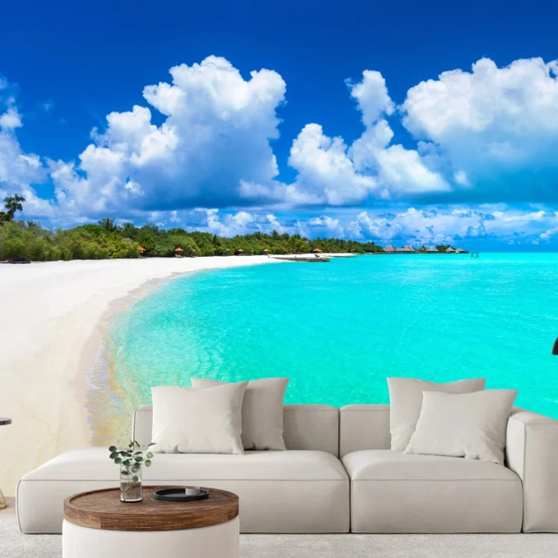Carta da parati panorama tropicale delle Maldive