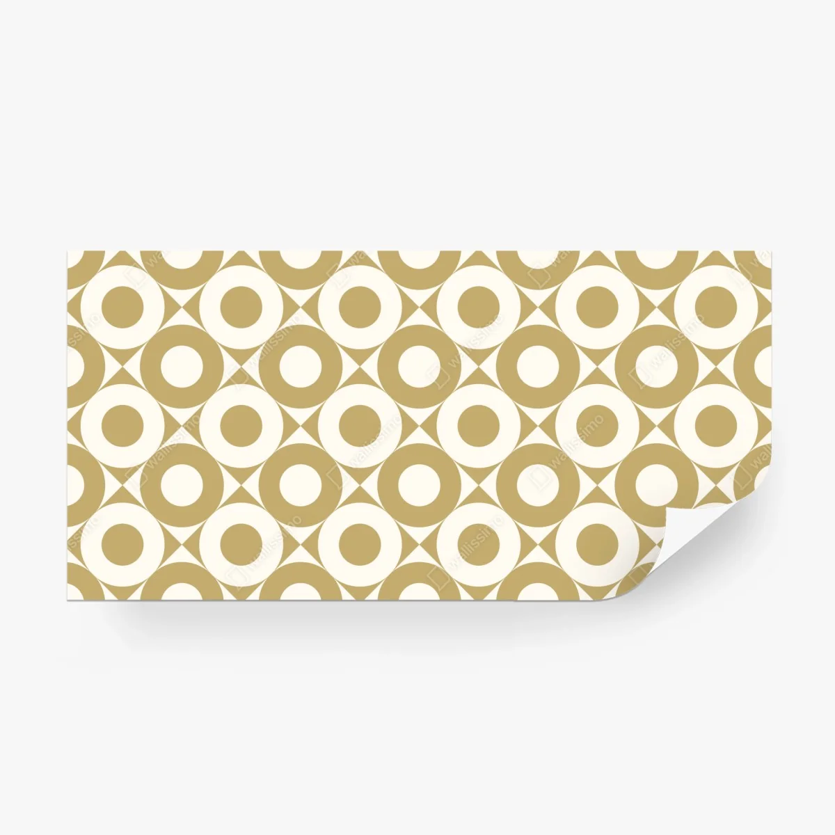 Carta da parati motivo geometrico retrò oro e avorio • Wallissimo® Carta da parati motivo geometrico retrò oro e avorio • Wallissimo®