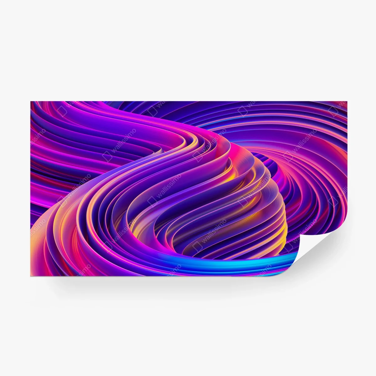 Carta da parati vortice cromatico astratto • Wallissimo®