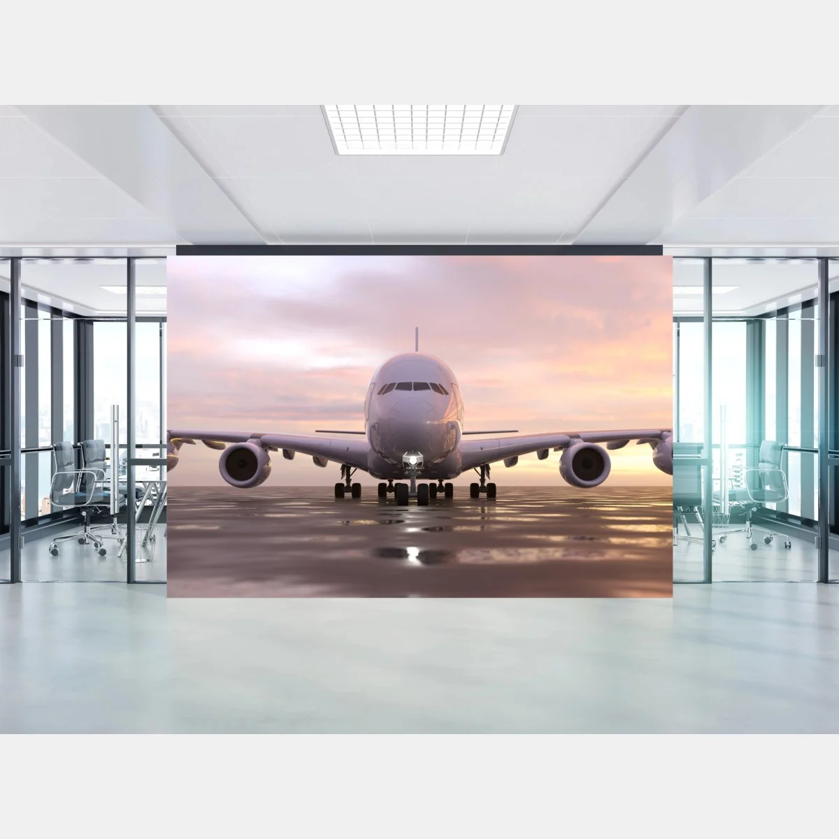 Carta da parati aereo imponente al tramonto • Wallissimo® Carta da parati aereo imponente al tramonto • Wallissimo®